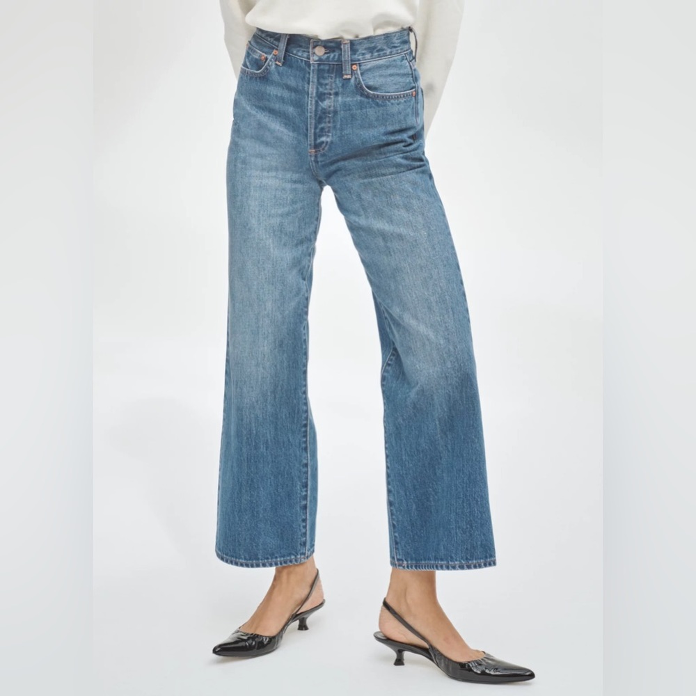Aritzia Denim Forum The Farrah High Rise Wide Leg 28L